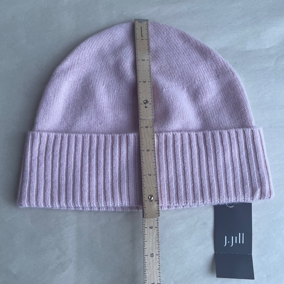 NWT J. Jill Pink Rosewater Cuffed Cashmere Women\'s Winter Beanie Hat One Size